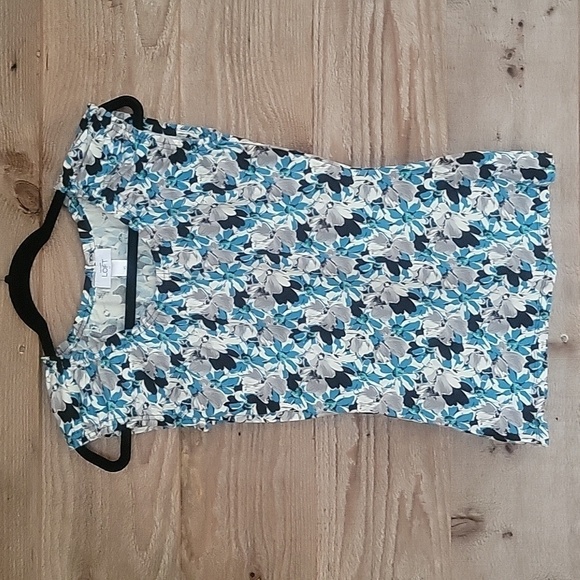 Loft Blue, Black and Gray Sleeveless Top Size XSmall - Picture 1 of 5
